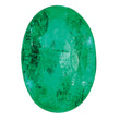 6x4mm Oval Faceted Natural Emerald - A Quality