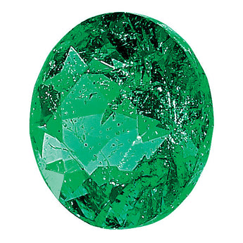 2.5mm Round Diamond-cut Natural Emerald - AAA Quality