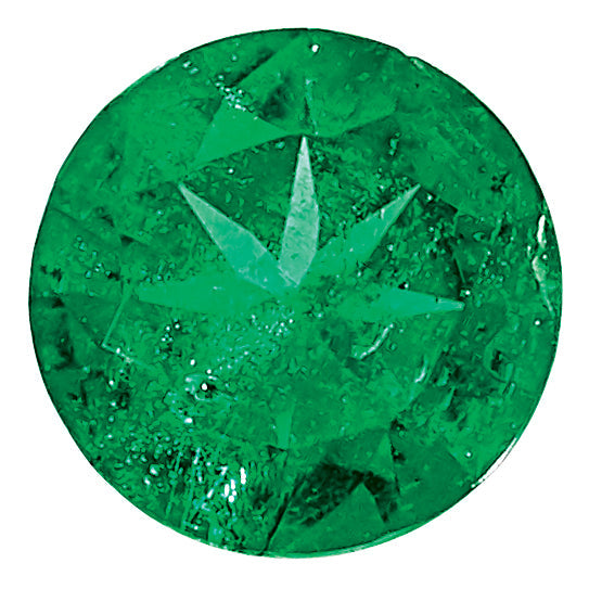 2.75mm Round Diamond-cut Natural Emerald - AAA Quality