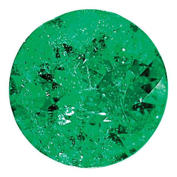 2.5mm Round Diamond-cut Natural Emerald - AA Quality