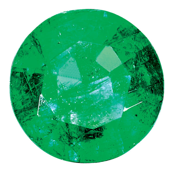 2.25mm Round Faceted Natural Emerald - AA Quality