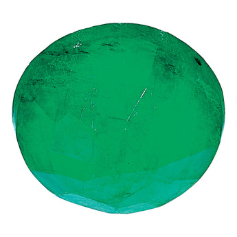 3.5mm Round Faceted Natural Emerald - C Quality