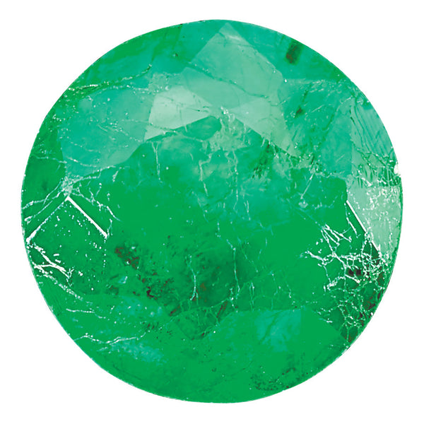 2.75mm Round Faceted Natural Emerald - C Quality