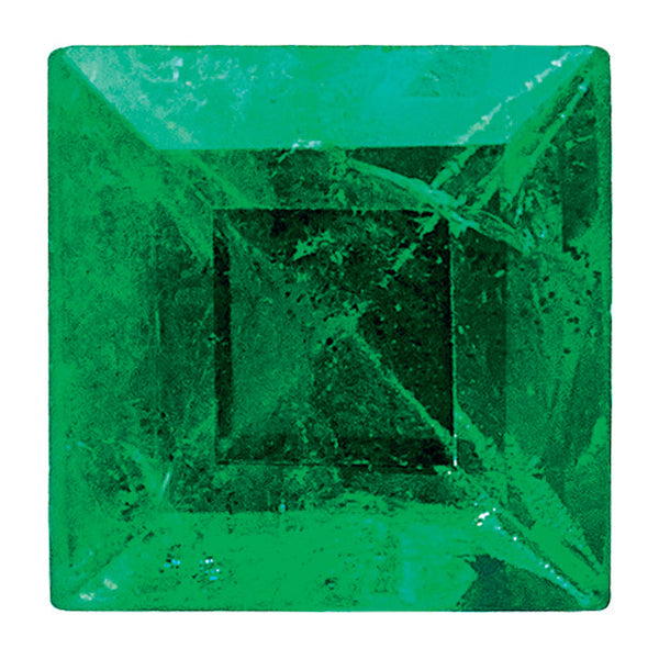 2mm Square Step-cut Natural Emerald - AA Quality