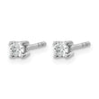 14k White Gold 1/5 carat Lab Grown Diamond VS/SI+ G+ Round Complete Four Prong Heavyweight Stud Earrings - Birthstone Company
