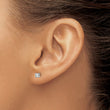 14k White Gold 1/5 carat Lab Grown Diamond VS/SI+ G+ Round Complete Four Prong Heavyweight Stud Earrings - Birthstone Company