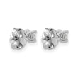 14k White Gold 1/5 carat Lab Grown Diamond VS/SI+ G+ Round Complete Four Prong Heavyweight Stud Earrings - Birthstone Company