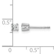 14k White Gold 1/5 carat Lab Grown Diamond VS/SI+ G+ Round Complete Four Prong Heavyweight Stud Earrings - Birthstone Company