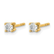 14K Yellow Gold 1/5 ct Lab-Created Diamond VS+ F+, 4-Prong Stud Earrings - Birthstone Company