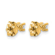 14K Yellow Gold 1/5 ct Lab-Created Diamond VS+ F+, 4-Prong Stud Earrings - Birthstone Company