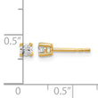 14K Yellow Gold 1/5 ct Lab-Created Diamond VS+ F+, 4-Prong Stud Earrings - Birthstone Company