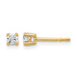 14K Yellow Gold 1/5 ct Lab-Created Diamond VS+ F+, 4-Prong Stud Earrings - Birthstone Company