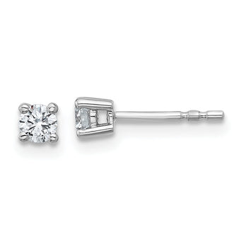 Platinum 1/4 ct Lab-Created Diamond VS+ F+, 4-Prong Stud Earrings