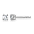 Sterling Silver Round Diamond Stud Earrings â€“ 1/4 CTW, F+ Color, VS+ Clarity, Basket Setting - Birthstone Company