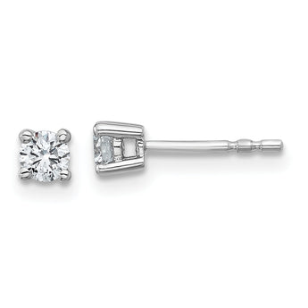 Platinum 1/3 carat Lab Grown Diamond VS+ F+ Round Complete Four Prong Stud Earrings