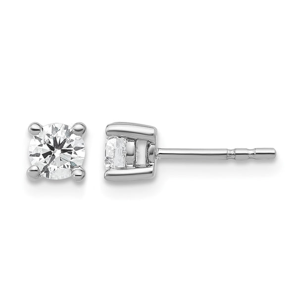 Platinum 1/2 ct Certified Lab-Created Diamond VS+ F+, 4-Prong Stud Earrings - Birthstone Company