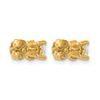 14k 5/8 carat Lab Grown Diamond VS+ F+ Round Complete Four Prong Heavyweight Stud Earrings - Birthstone Company