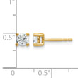 14k 5/8 carat Lab Grown Diamond VS+ F+ Round Complete Four Prong Heavyweight Stud Earrings - Birthstone Company