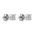 Sterling Silver Rhodium-Plated 3/4 ct Lab-Created Diamond VS+ F+, 4-Prong Stud Earrings - Birthstone Company