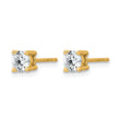 14k 3/4 carat Certified Lab Grown Diamond VS/SI+ G+ Round Complete Four Prong Heavyweight Stud Earrings - Birthstone Company