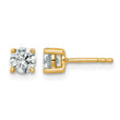 14K Yellow Gold 3/4 ct Lab-Created Diamond VS/SI+ G+, 4-Prong Stud Earrings
