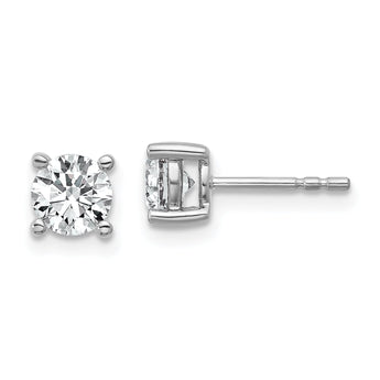 Platinum 1 ct Certified Lab-Created Diamond VS+ F+, 4-Prong Stud Earrings