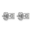 Sterling Silver Rhodium-Plated 1 ct Lab-Created Diamond VS/SI+ G+, 4-Prong Stud Earrings - Birthstone Company
