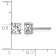 Lab-Grown Diamond Stud Earrings in 14K White Gold (1 ct. tw.) - Birthstone Company