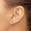 14K White Gold 1 1/4 ct Lab-Created Diamond VS+ F+, 4-Prong Stud Earrings - Birthstone Company