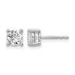 14K White Gold 1 1/4 ct Lab-Created Diamond VS+ F+, 4-Prong Stud Earrings - Birthstone Company