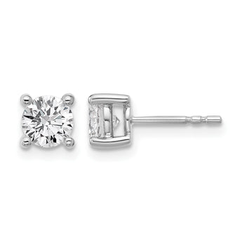 14K White Gold 1 1/4 ct Lab-Created Diamond VS+ F+, 4-Prong Stud Earrings - Birthstone Company