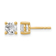 14K Yellow Gold 1 1/4 ct Lab-Created Diamond VS/SI+ G+, 4-Prong Stud Earrings - Birthstone Company