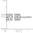 Platinum 1 1/2 ct Certified Lab-Created Diamond VS+ F+, 4-Prong Stud Earrings - Birthstone Company