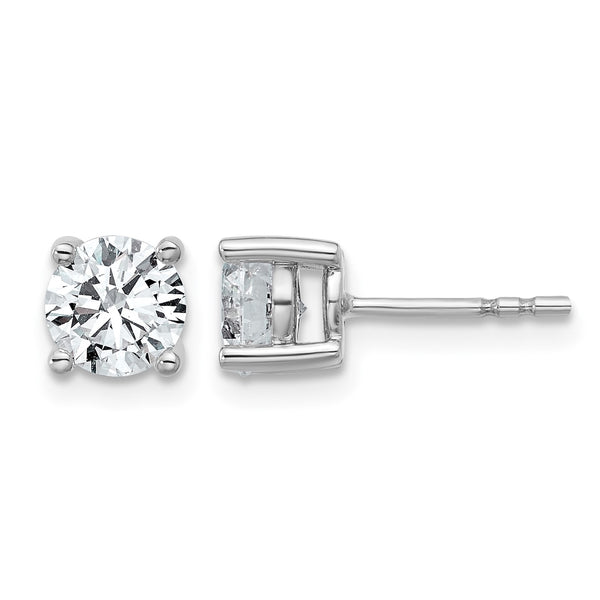 Platinum 1 1/2 ct Certified Lab-Created Diamond VS+ F+, 4-Prong Stud Earrings - Birthstone Company