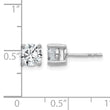 14K White Gold 1 1/2 ct Certified Lab-Created Diamond VS+ F+, 4-Prong Stud Earrings - Birthstone Company
