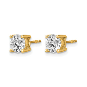 14K Yellow Gold 1 1/2 ct Lab-Created Diamond VS+ F+, 4-Prong Stud Earrings - Birthstone Company