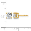 14K Yellow Gold 1 3/4 ct Lab-Created Diamond VS+ F+, 4-Prong Stud Earrings - Birthstone Company