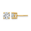 14K Yellow Gold 1 3/4 ct Lab-Created Diamond VS+ F+, 4-Prong Stud Earrings - Birthstone Company
