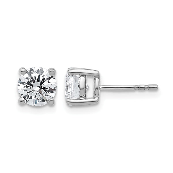 Lab-Grown Diamond Stud Earrings in 14K White Gold (2 ct. tw.) - Birthstone Company