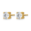 14K Yellow Gold 2 ct Certified Lab-Created Diamond VS+ F+, 4-Prong Stud Earrings - Birthstone Company
