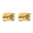 14K Yellow Gold 2 ct Certified Lab-Created Diamond VS+ F+, 4-Prong Stud Earrings - Birthstone Company