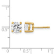 14K Yellow Gold 2 ct Certified Lab-Created Diamond VS+ F+, 4-Prong Stud Earrings - Birthstone Company
