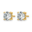 14K White Gold 2 1/2 ct Certified Lab-Created Diamond VS/SI+ G+, 4-Prong Stud Earrings - Birthstone Company