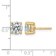 14K Yellow Gold 2 1/2 ct Lab-Created Diamond VS/SI+ G+, 4-Prong Stud Earrings - Birthstone Company