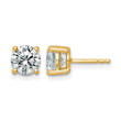 14K White Gold 2 1/2 ct Certified Lab-Created Diamond VS/SI+ G+, 4-Prong Stud Earrings - Birthstone Company