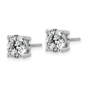 10K White Gold 3 ct Certified Lab-Created Diamond VS/SI+ G+, 4-Prong Stud Earrings - Birthstone Company