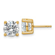 10K Yellow Gold 3 ct Certified Lab-Created Diamond VS+ F+, 4-Prong Stud Earrings - Birthstone Company