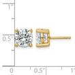 18k 3 carat Lab Grown Diamond VS+ F+ Round Complete Four Prong Stud Earrings - Birthstone Company