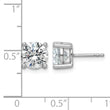 Platinum 3 ct Lab-Created Diamond VS+ F+, 4-Prong Stud Earrings - Birthstone Company