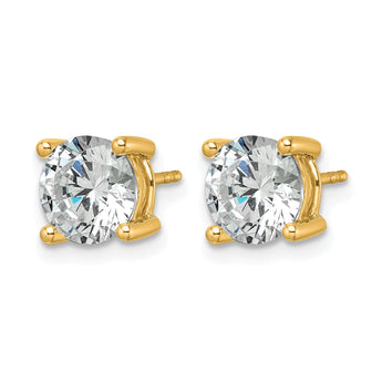 14K Yellow Gold 3 ct Certified Lab-Created Diamond VS/SI+ G+, 4-Prong Stud Earrings - Birthstone Company